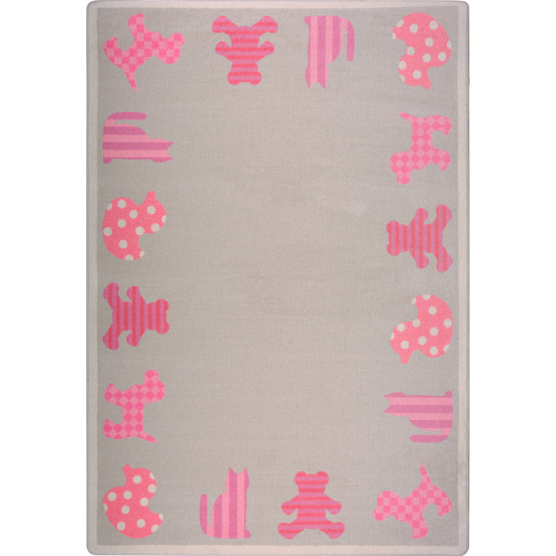 Kid Essentials Frisky Friends Area Rug, Rectangle 5'4" x 7'8"