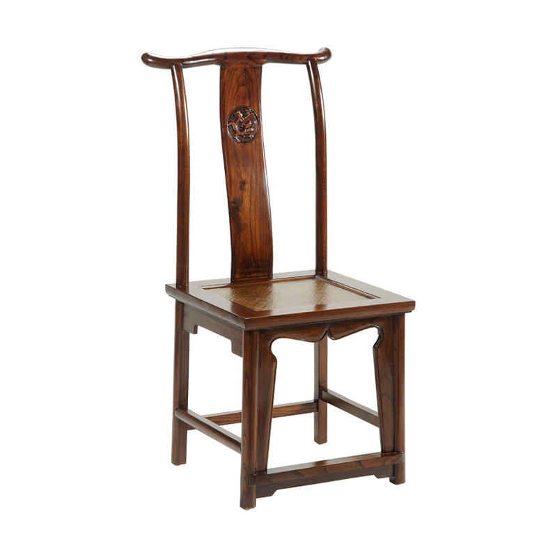 Solid Wood Queen Anne Back Side Chair, Warm Elm