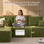 Canapé modulaire en forme de L avec repose-pieds 106 po 106 po-1243099691-1243099700