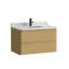 Meuble-lavabo mural 36 po avec plateau en pierre blanche Maxbano-115311629