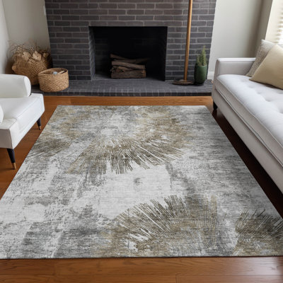 Premium Machine Washable Prisco Taupe Rug
