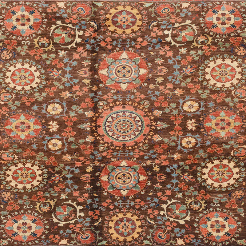 Abstract Indoor Rug, Square 7'