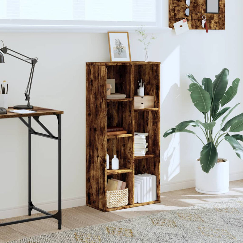 Savara 105cm H x 50cm W Bookcase, Smoked Oak
