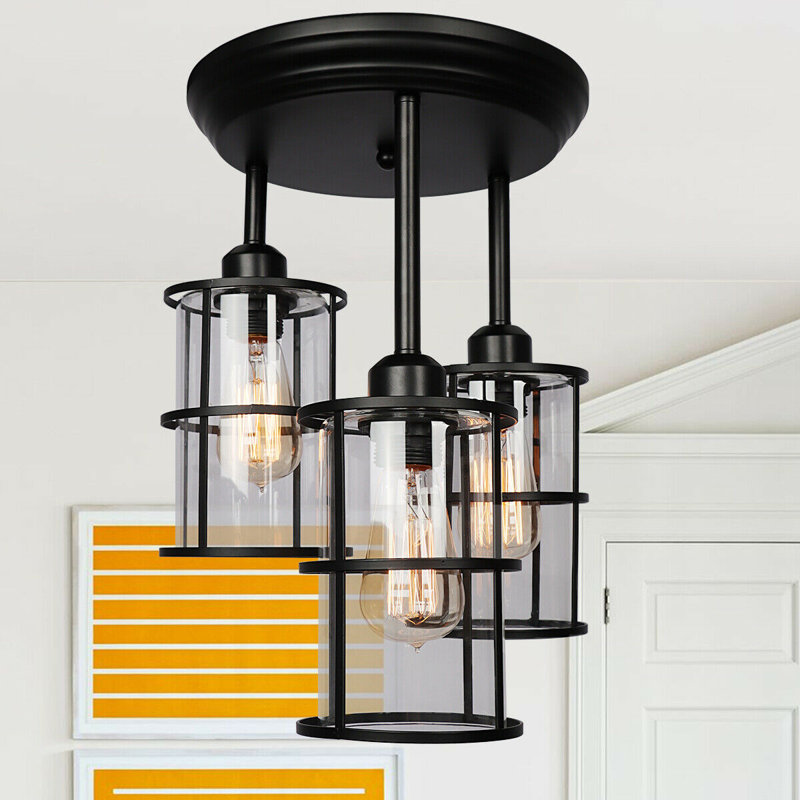 Plafonnier semi-encastré 3 lumières Ches Cage