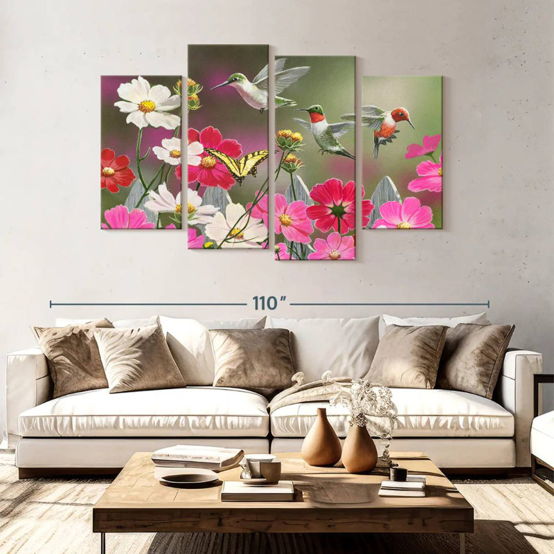 Cosmos And Hummingbirds