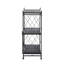 Tablette de rangement pliable avec roulettes - étagère de rangement pliante en métal, chariot de rangement pour livres-1075004155