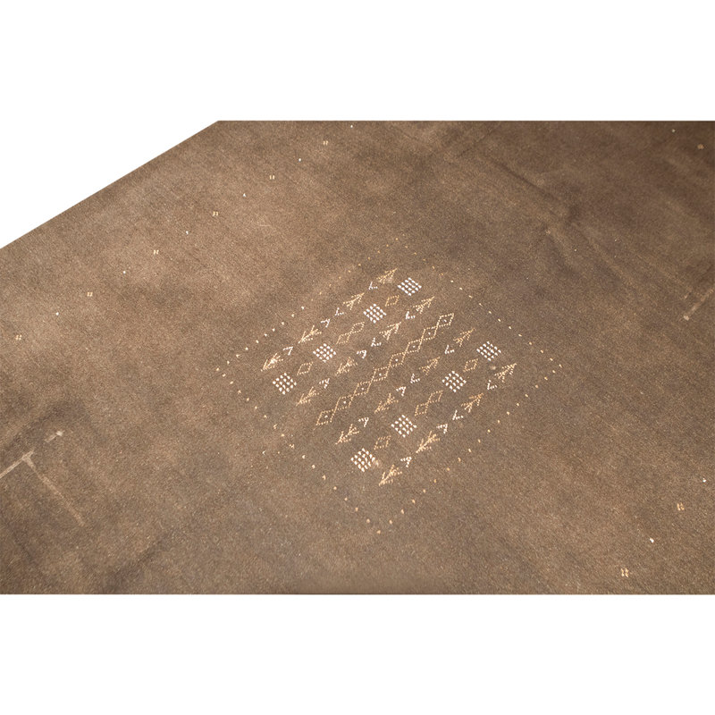 Tapis brun noué à la main de haute qualité