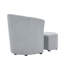 Fauteuil d'appoint rembourré en tissu avec repose-pieds Adela-87681136