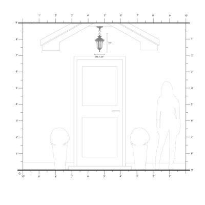 Courteau 1 - Light Outdoor Pendant