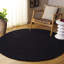 Fairborn Solid Color Hand Tufted Cotton/Wool Area Rug in Black-1841801894