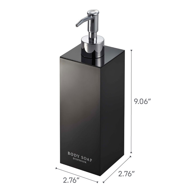 Black ABS Plastic Square Shower Soap Dispenser