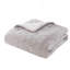 Ensemble de couette 3 pièces moderne en mélange de coton uni, King/Cal King, anthracite