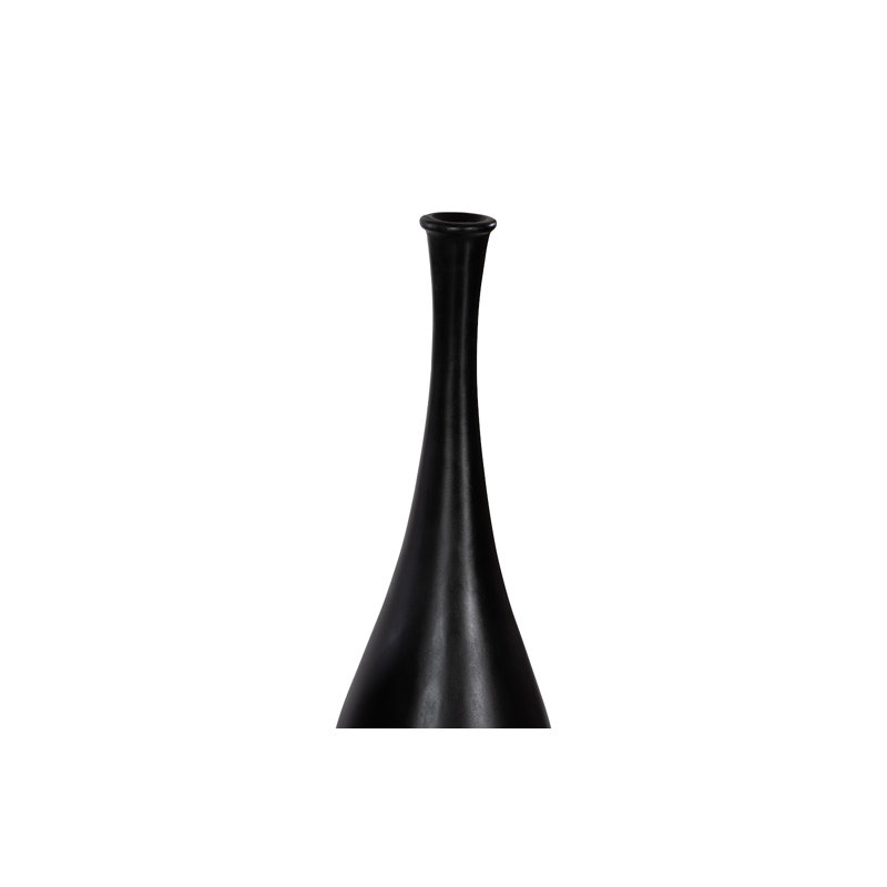 Trumpet Vase, Large, Matte Black, 38" H x 10" W x 10" D