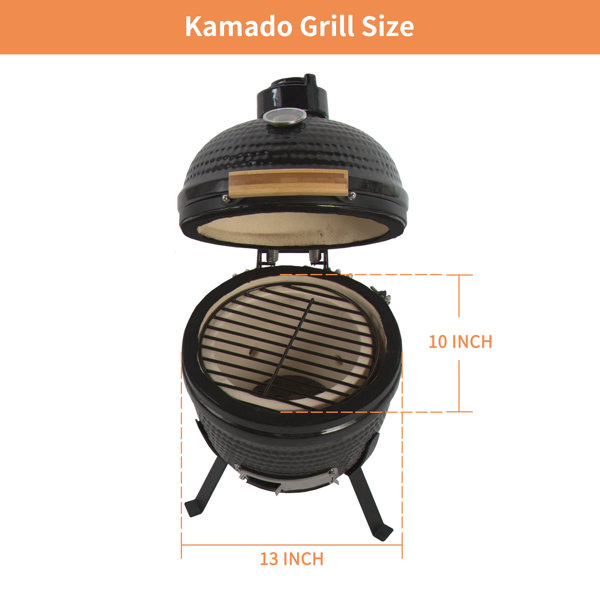 Sonegra 13'' W Kamado Charcoal Grill