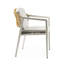 Chaise d'extérieur (2) - Chaises de patio - Coussins à eau - Structure en fer avec assise ergonomique à assise teintée grise 2Pcs