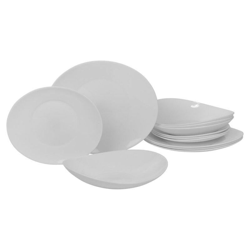 Glass Dinnerware Set 12 Piece - Service for 4