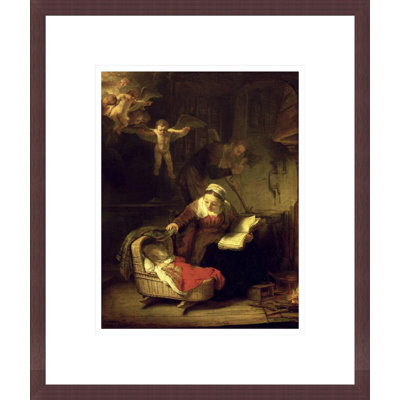 La Sainte Famille par Rembrandt van Rijn - Estampe numérique encadrée