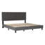 Base de lit tapissier très grand en tissu, tête de lit réglable à 3 hauteurs, support à lattes en bois, base de matelas silencieuse, aucun sommier requis, assemblage facile-552440495