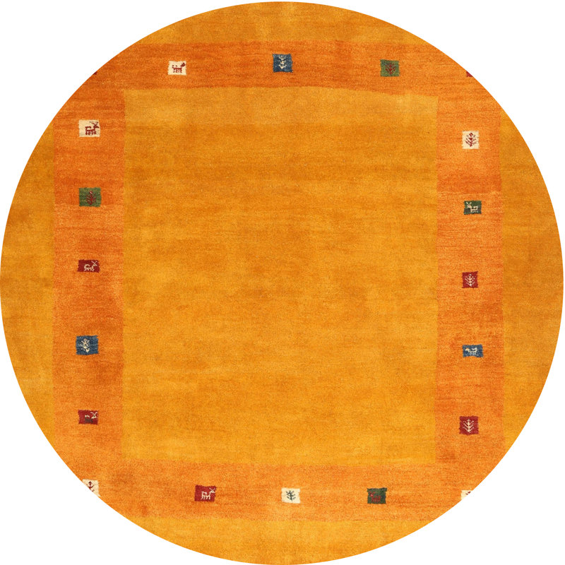 Tapis jaune moutarde Hornby, Rond 6 pi