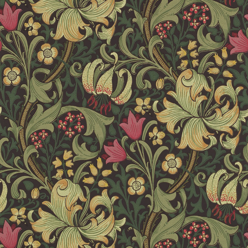 Golden Lily 10.05m x 52cm Matte Wallpaper Roll, Multicolour