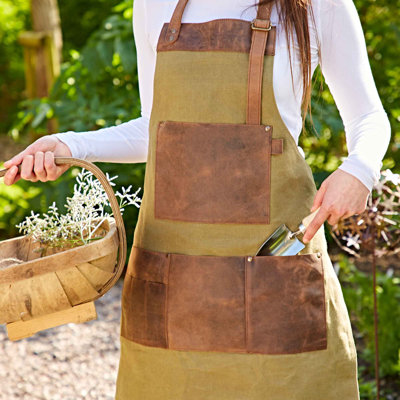 Canvas and Buffalo Leather Apron