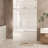 Frameless Shower Door, 1/4 "(6 Mm) Clear Tempered Glass, Explosion Proof Film, Stainless Steel Handle-114207948