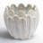 Debossed Stoneware Flower Shaped Planter in Reactive Glaze