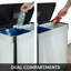 Qualiazero 16 Gallon Stainless Steel Multi-Compartment Recycling Bin-95422393
