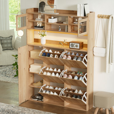 24 Pair Shoe Storage Cabinet