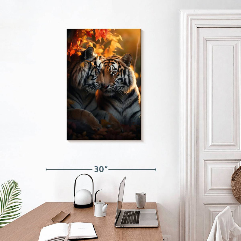 Brampt Romantic Tigers, 30" H x 20" W