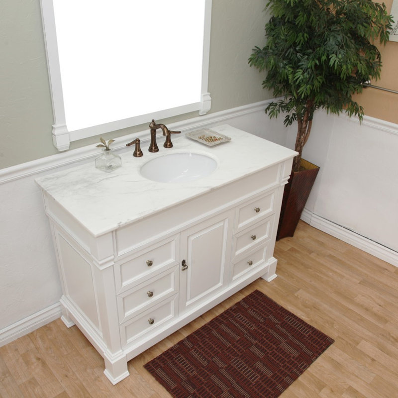 Ensemble de meuble-lavabo simple 50 po Aberdash, Blanc