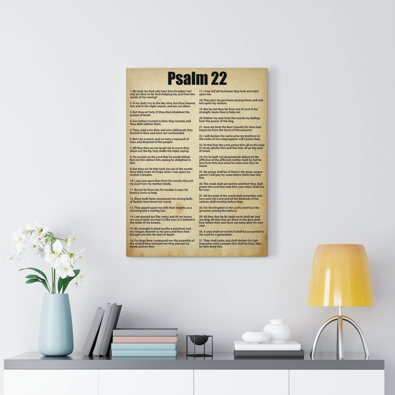 «Desperate For God Aid», impression de verset de la Bible chrétienne, psaume 22, prêt à être accroché, H 16 po x l 12 po