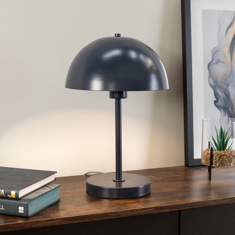 Richlynn Metal Table Lamp, No, Dark Navy