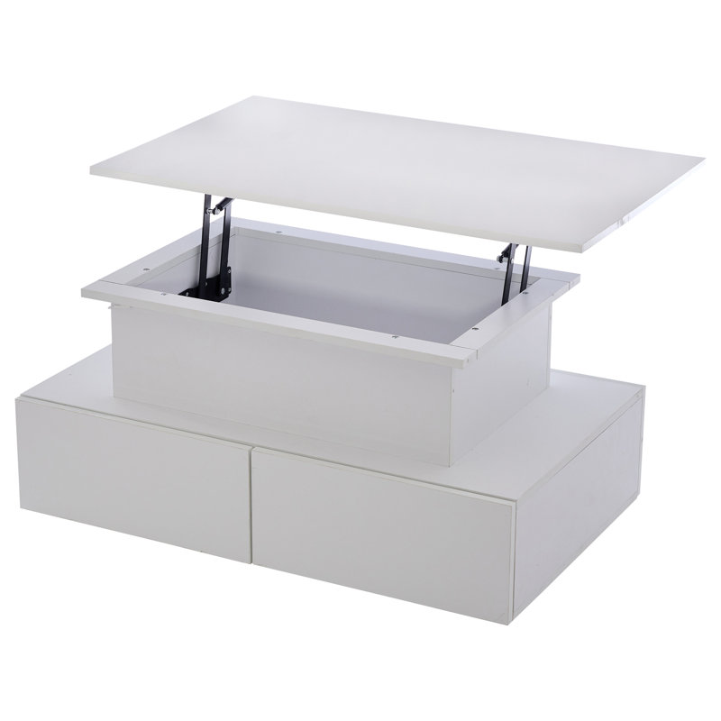 Lift Top Pedestal Coffee Table with Storage