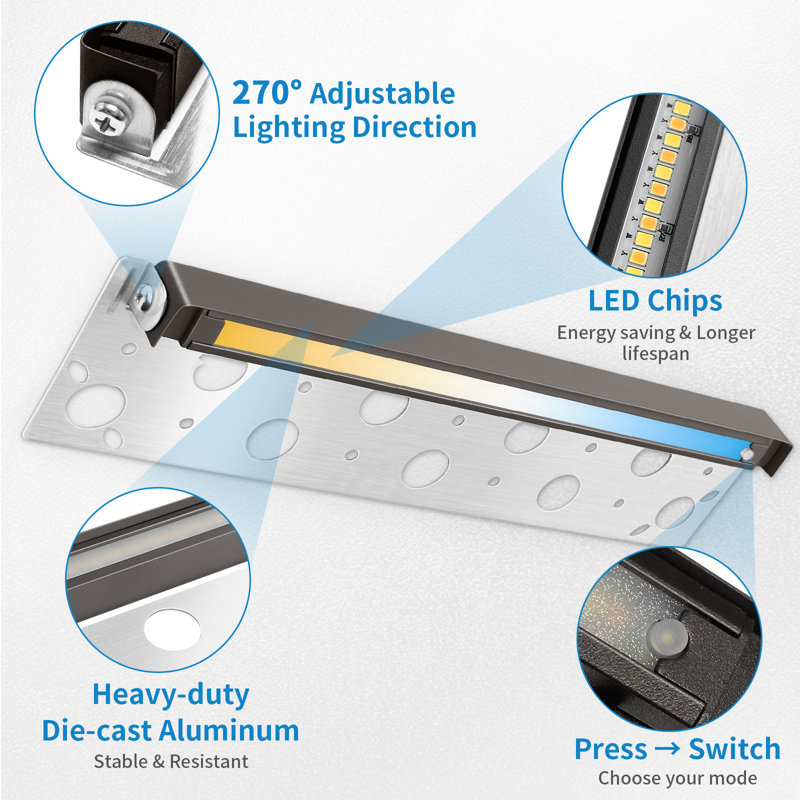 Éclairage pour marches en aluminium 12PK