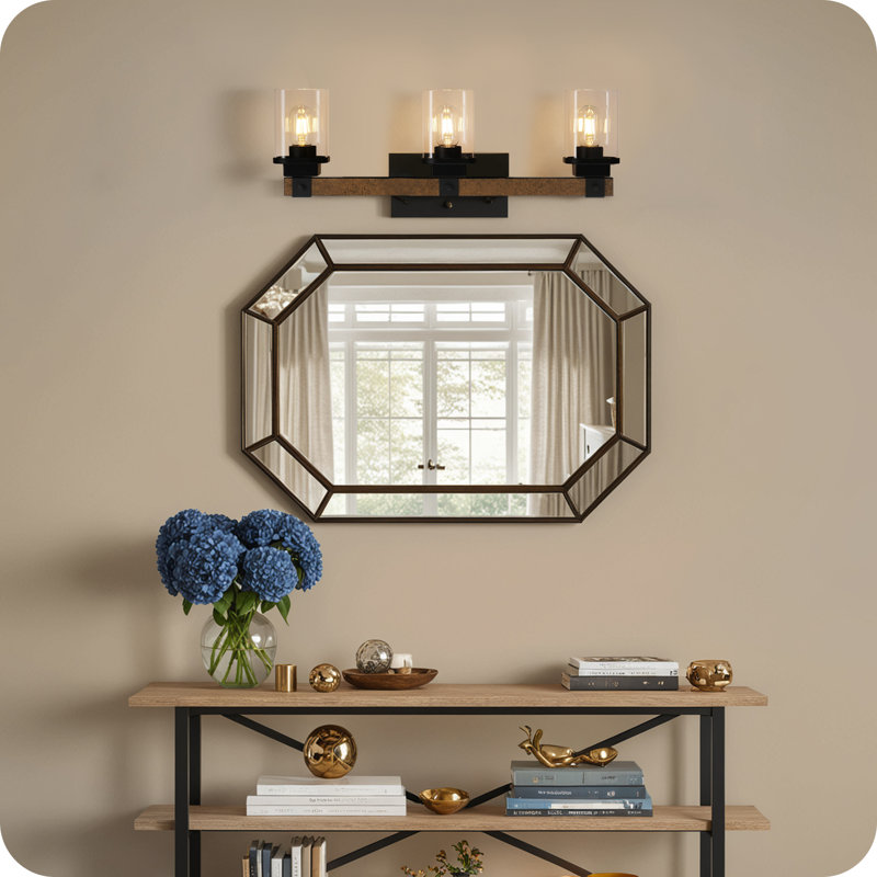 3-light Dimmable Farmhouse Vanity Light, 3 Lights