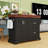 Versatile Rolling Kitchen Cart with Storage Drawers, Thick Tabletop and Lockable Wheels-1643760965