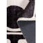 Tapis décoratif noir en polyester géométrique tissé à la machine-592809797