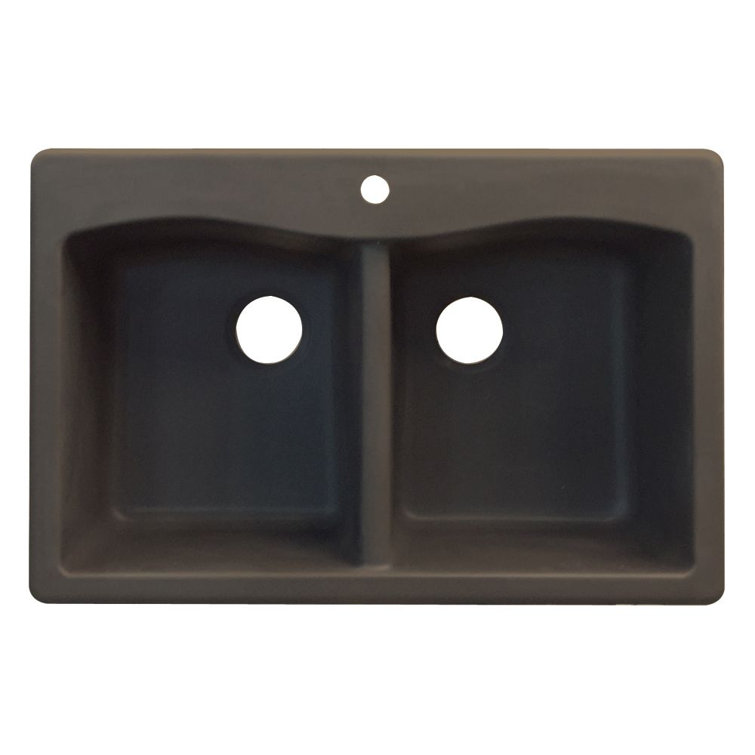 Aversa 33'' L Drop-In Double Bowl Kitchen Sink
