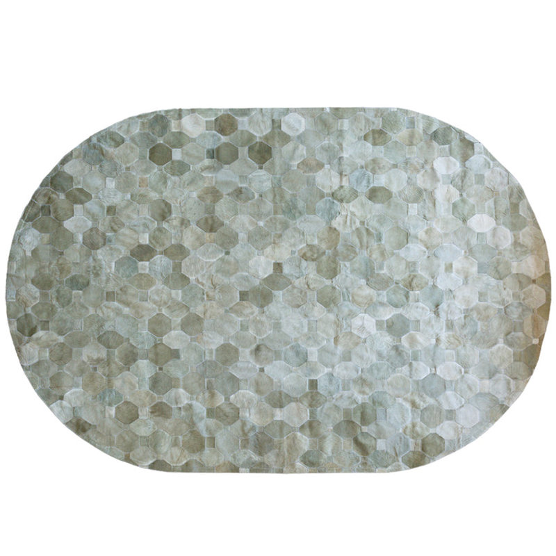 Art Hide Cowhide Area Rug in Green, Rectangle 10' x 14'