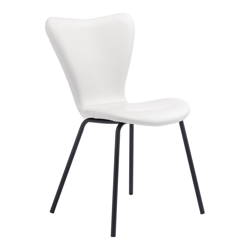 Ensemble de 2 chaises Roselin, Blanc / Blanc