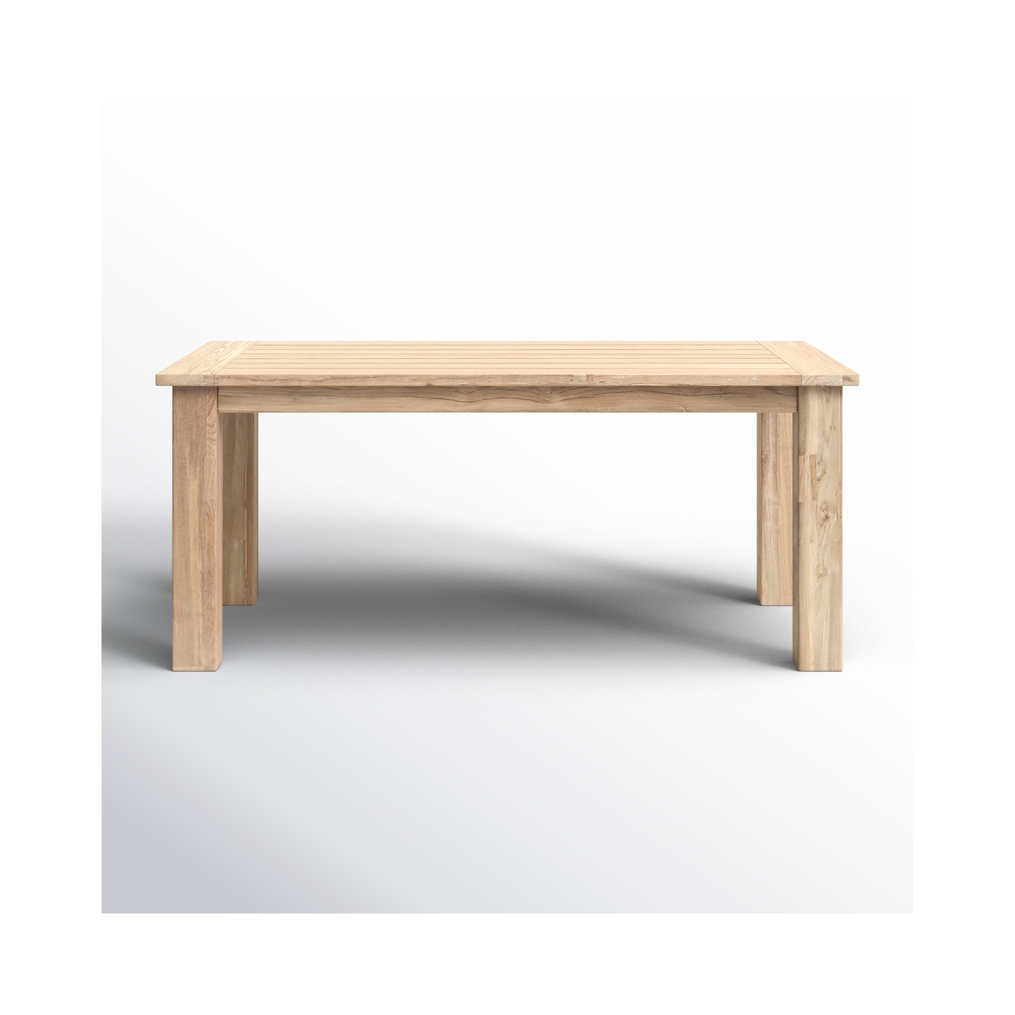 Morones Rectangular Dining Table in Solid Reclaimed Teak with Straight Legs, 35.4" W x 70.9" L x 30.3" H