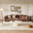 Hillsborough Single Oval Coffee Table Cream White Center Table for Living Room