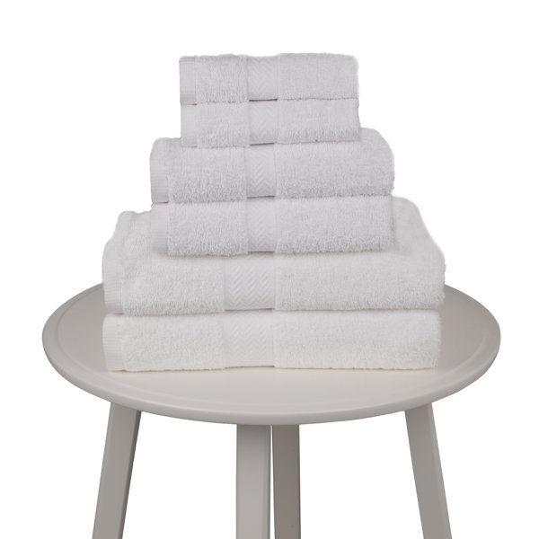 Martex 6-Piece Luxury Towel Set, 2 Bath Towels 2 Hand Towels 2 Washcloths -  600 GSM 100% Ring Spun Cotton Highly Absorbent Soft Towels for Bathroom 
