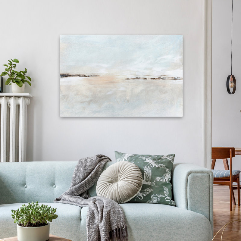 Awaken - Paysages d'art minimaliste blanc neutre, H 24 po x l 36 po