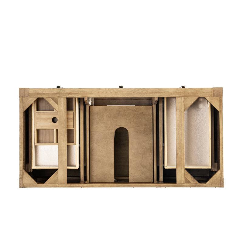 Breckenridge 48'' W Single Vanity, White Zeus, 8" Widespread, Light Natural Oak