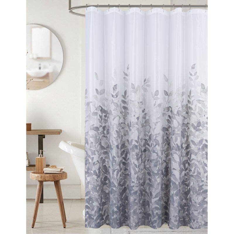 Rideau de douche imperméable avec crochets Patchen Peva, Bleu