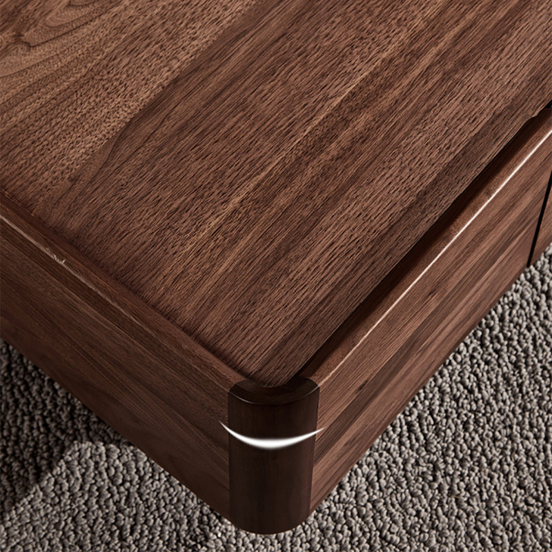 Black walnut rectangular drawer end table