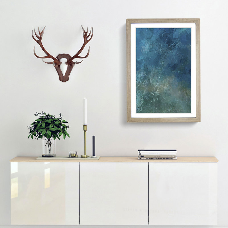 A Daydream in Abstract - Framed Print, 45cm H x 33cm W x 2cm D, Oak Framed
