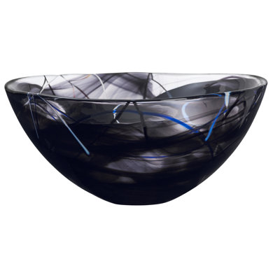 Kosta Boda Contrast Glass Serving Bowl